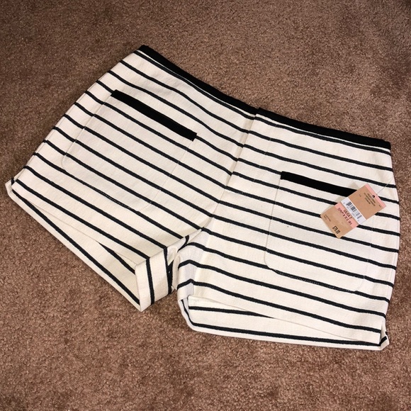 Rachel Rachel Roy Striped Shorts Cream/Ink - Picture 1 of 5